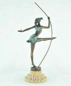 Art Nouveau Style Statue bronzen sculptuur Nudes Art Deco Style Bronze Signed