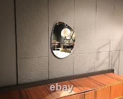 Asymmetrical Mirror with Led Lights Irregular Bathroom Mirror 24 x 28 inch