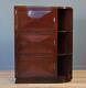 Attractive Art Deco Vintage Mahogany Floor Bookcase With Shelves And Cupboards