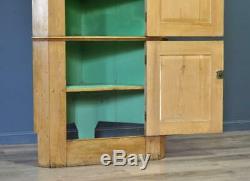 Attractive Large Tall Antique Victorian Rustic Pine Corner Cabinet Cupboard