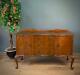 Attractive Large Vintage Queen Anne Walnut Serpentine Sideboard Cabinet