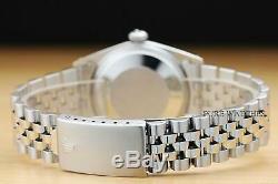 Authentic Rolex Mens Datejust Rolex 18k White Gold Bezel Watch & Rolex Band