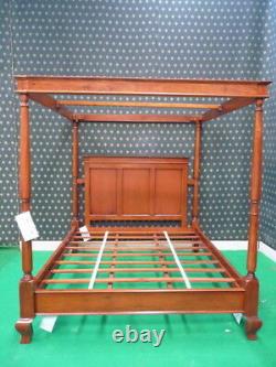 BESPOKE Super King size minimalist MAHOGANY wood Four Poster canopy Bed