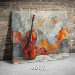 Bass Boho Music Art Design 2 Horizontal Canvas Wall Art Prints Pictures Gifts