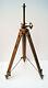 Beautiful Floor Shade Lamp Brown Wooden Tripod Stand Home Decor Without Shade