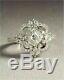 Beautiful vintage art deco style 3.8ct white asscher cut diamond engagement ring