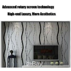 Black & Gray Natural Textured 3D Non-woven Wallpaper Roll Living room Home Decor