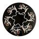 Black Marble Bed Side Table For Room Pietra Dura Art Coffee Table Top 13 Inches