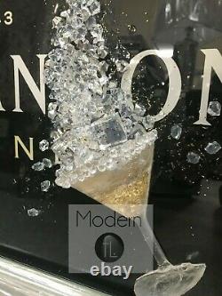 Black Moet & Chandon Champagne Picture with 3D Glasses and Sparkle Detail