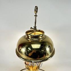 Bouillotte Student Triple Faux Candle Light Table Lamp Art Deco Style Brass VTG