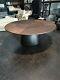 Camerich Walnut Unity Dining Table Lasy Susan Leather Base