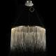 Cgc Chrome Silver Waterfall Chandelier Led Large Pendant Light Ceiling Lamp Tier
