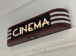 CINEMA light up sign Battery Operated artdeco JUNE SALE Free UK Shipping