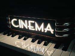 CINEMA light up sign Battery Operated artdeco JUNE SALE Free UK Shipping