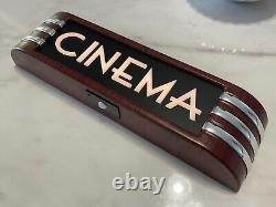 CINEMA light up sign Battery Operated artdeco JUNE SALE Free UK Shipping