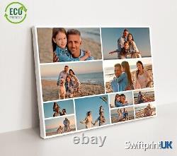 Canvas Print Collage Personalised Your Photos Pictures Eco Friendly Ink