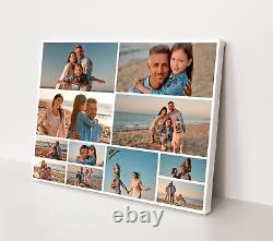 Canvas Print Collage Personalised Your Photos Pictures Eco Friendly Ink