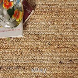 Carpet 100% Jute Natural Braided Home Decor Rug Living Room Rustick Look Mat