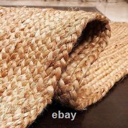 Carpet 100% Jute Natural Braided Home Decor Rug Living Room Rustick Look Mat