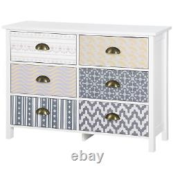 Chest of Drawers 6-Drawer Dresser Storage Cabinet With Handle Bedroom Living Room