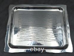Christofle Silver Plated Desk Tray French Contemporary Modern Art Deco Style