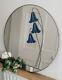 Circular Bluebell Mackintosh Style Stained Glass Effect Mirror Made In The Uk