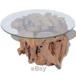Coffee Table End Side Solid Teak Driftwood 60 cm Living Room Home Decor