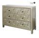 Contemporary Gold 6 Drawer Chest Of Drawers With Raised Pattern