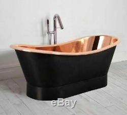 Copper Basin Bathtub black Exterior-Sink Handmade Antique-Bath Hand Hammered