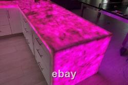 Countertops With Quartz Stone Slab Premier Backlit Bar Countertop Panel Decor