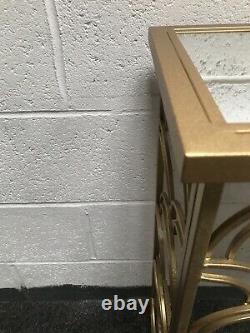 Cox And Cox Mirrored Topped Gold Console Table, RRP295 Can Deliver