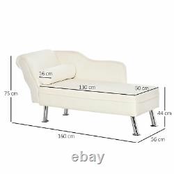 Deluxe Chaise Longue Designer Vintage Style Lounge Day Bed Retro Sofa With Cushion