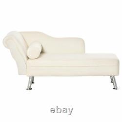 Deluxe Chaise Longue Designer Vintage Style Lounge Day Bed Retro Sofa With Cushion