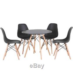 Dining Round Table And 4 Chairs Set Lounge Cafe Bar Office Eiffel Style Inspired