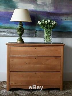 Early 20th Century Swedish Biedermeier Birch Bedroom Side Table Chest of Drawers