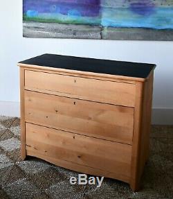Early 20th Century Swedish Biedermeier Birch Bedroom Side Table Chest of Drawers