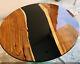 Epoxy Coffee Table Handmade Round Shape Custom Made Wooden Resin River Top Deco