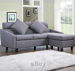 Fabric Corner Sofa Set Suite with 2 cushion Sofa Suite Couch Settee Corner Couch