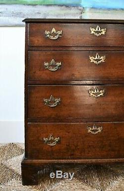 Fine 18th Century Georgian Oak Bed Side Hall Table Cabinet Chest of Drawers