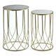 Fiona Gold Metal Round Side Table Set Of 2