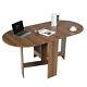 Folding Dining Coffee Table 3-in-1 Drop Leaf Table Writing Desk 4 To 6 People