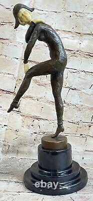 French Bronze Art Deco Art Nouveau Style Female Sculpture Demetre H Chiparus