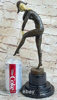 French Bronze Art Deco Art Nouveau Style Female Sculpture Demetre H Chiparus