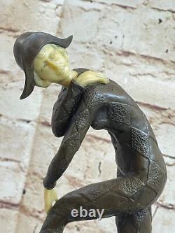 French Bronze Art Deco Art Nouveau Style Female Sculpture Demetre H Chiparus