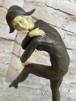 French Bronze Art Deco Art Nouveau Style Female Sculpture Demetre H Chiparus