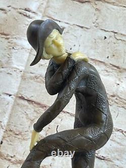 French Bronze Art Deco Art Nouveau Style Female Sculpture Demetre H Chiparus