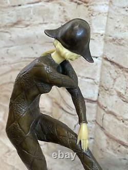 French Bronze Art Deco Art Nouveau Style Female Sculpture Demetre H Chiparus