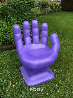 GIANT Lavender Purple right HAND SHAPED CHAIR 32 70's Retro EAMES iCarly NEW