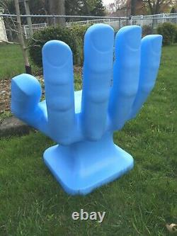 GIANT Light Blue HAND SHAPED CHAIR 32 tall adult size 70's Retro EAMES iCarly