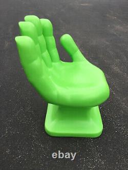 GIANT Neon/Lime Green right HAND SHAPED CHAIR 32 70's Retro EAMES iCarly NEW